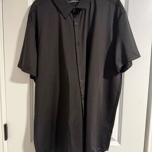 BYLT Men's Black Short-Sleeve Button-Up Shirt